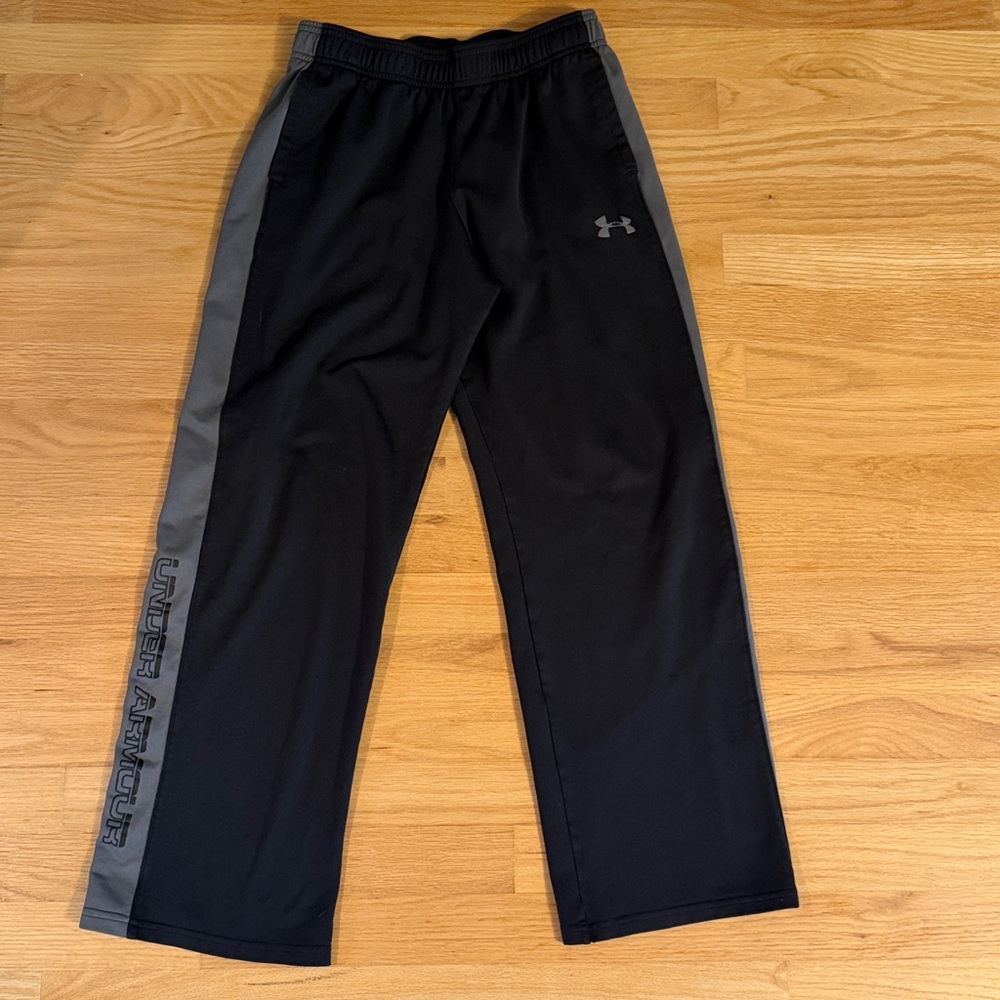 Under Armour Kids Black and Gray Tech Fleece Sweatpants, size large